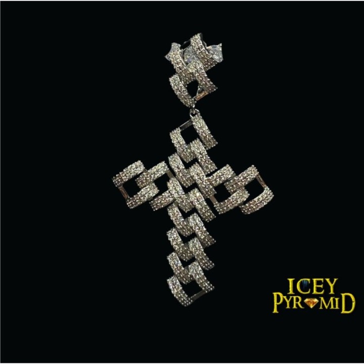 Cross Pendant , Iced Out Jewelry, Hip Hop Pendant, Letter Pendant, Customized Pe