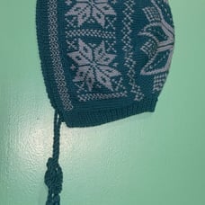 1940s fairisle handmade bonnet