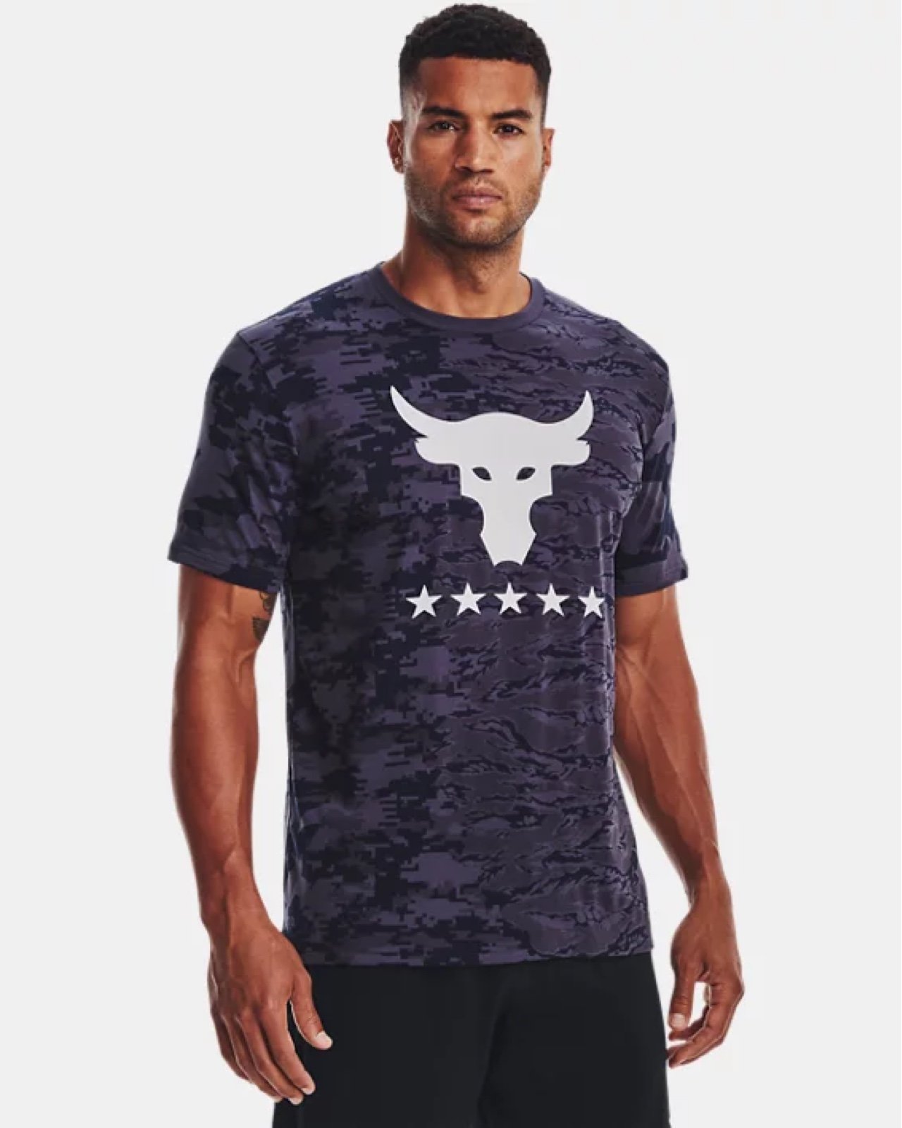 Men’s Under Armour Project Rock Veterans Day Show Camo T-Shirt