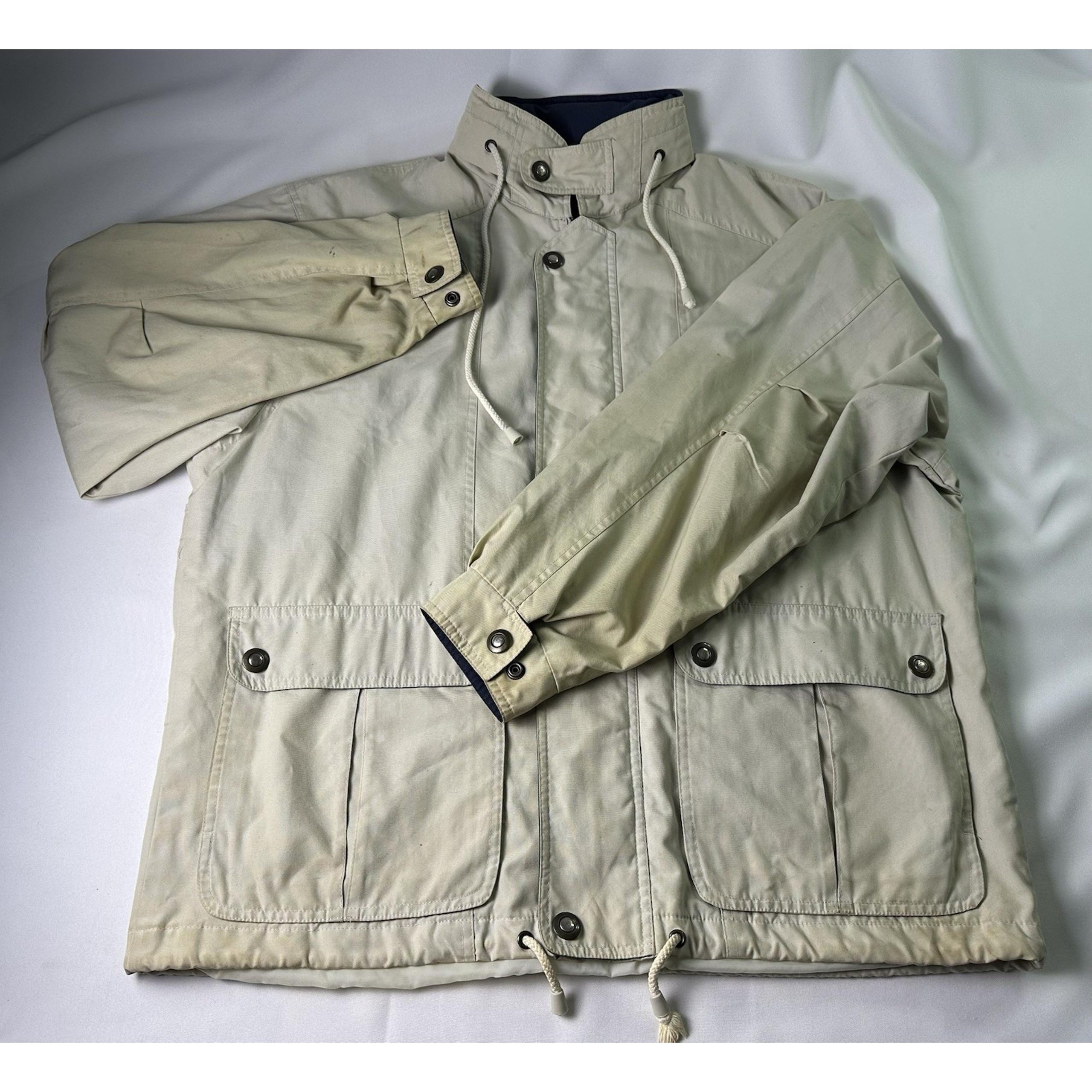 Vintage Towne By London Fog Jacket Coat Mens Beige Color Mens Size Medium Used