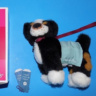 LNIB Sprocket Nicki Service Bernese Mt. American Girl Doll Dog w Backpack Box