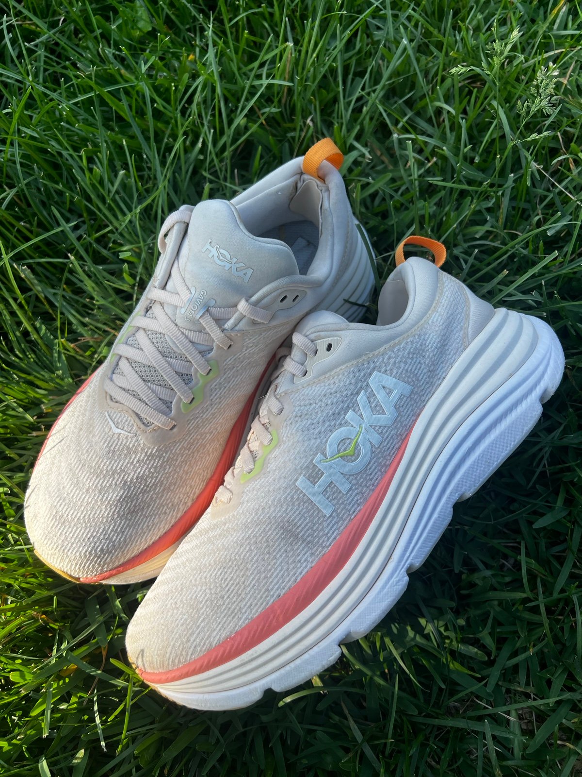 CLEAN Hoka One size 8 Mens WIDE Gaviota 5 Eggnog Shoes