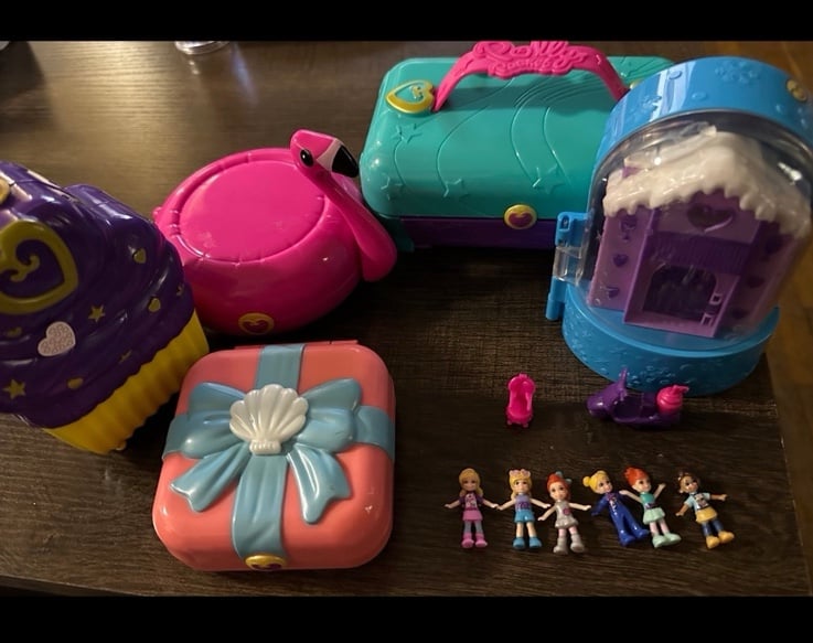 POLLY POCKET Bundle Lot Playsets Dolls Figures Toys