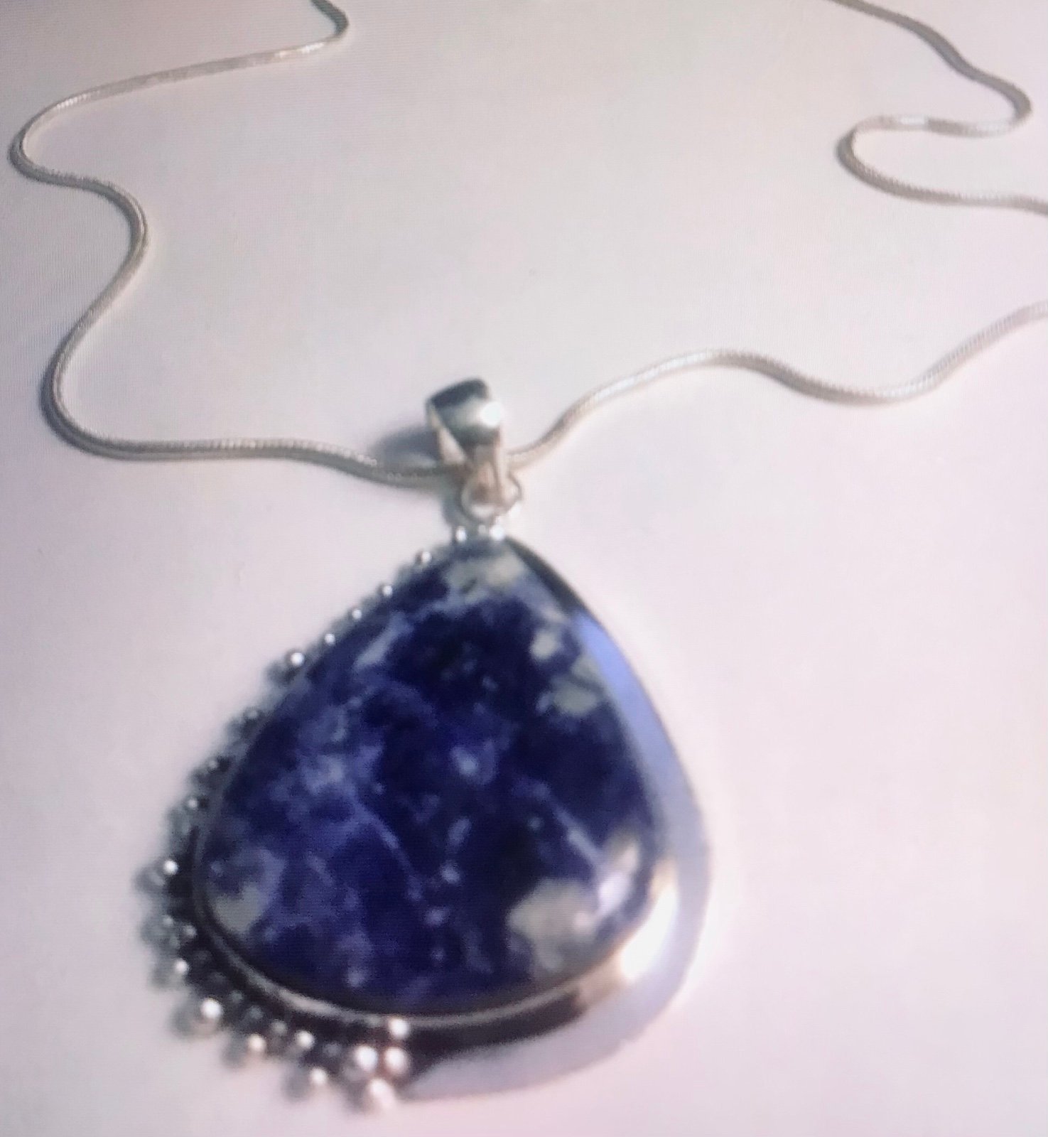 Sodalite 925 Sterling Silver Necklace