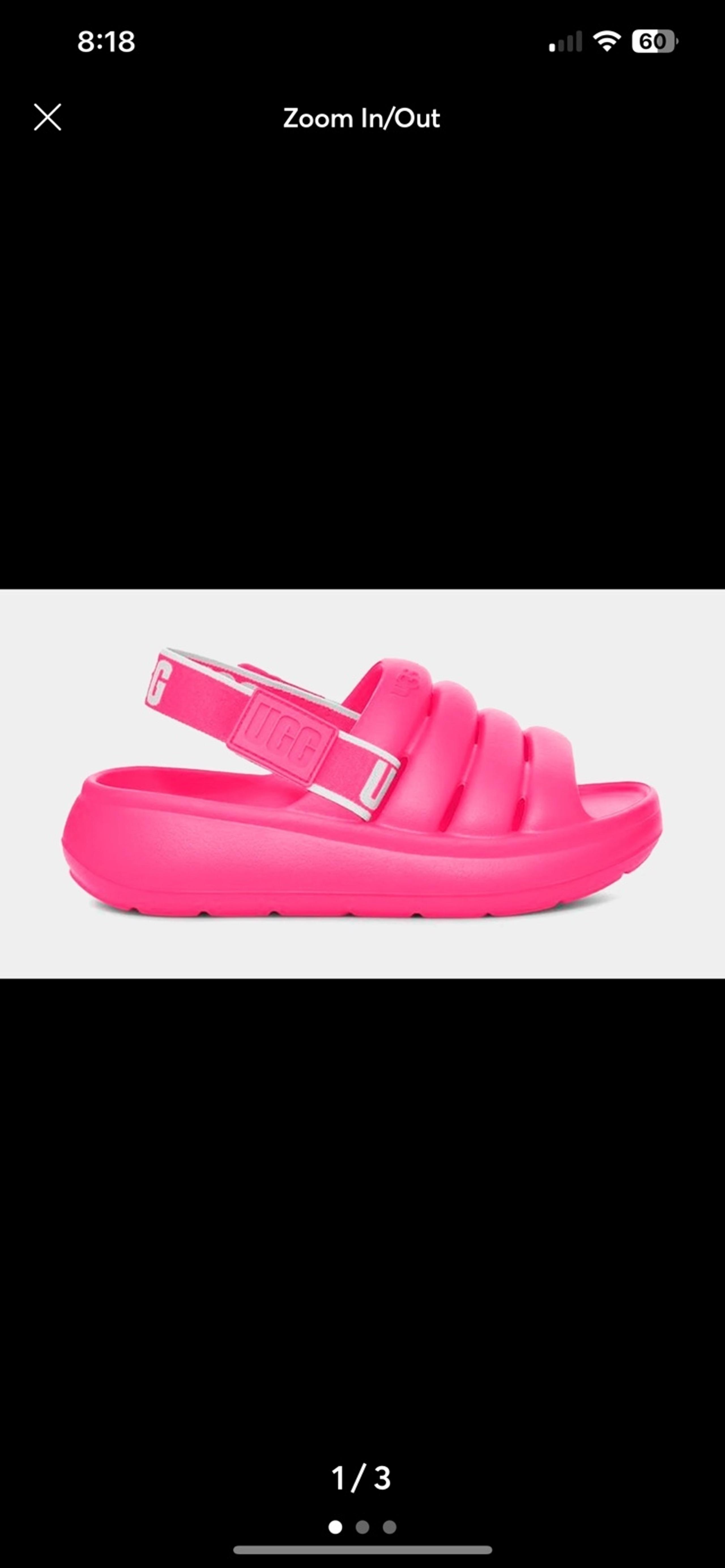 UGG Sport Yeah Grade School/Toddler Sandals (Hot Pink) 6c