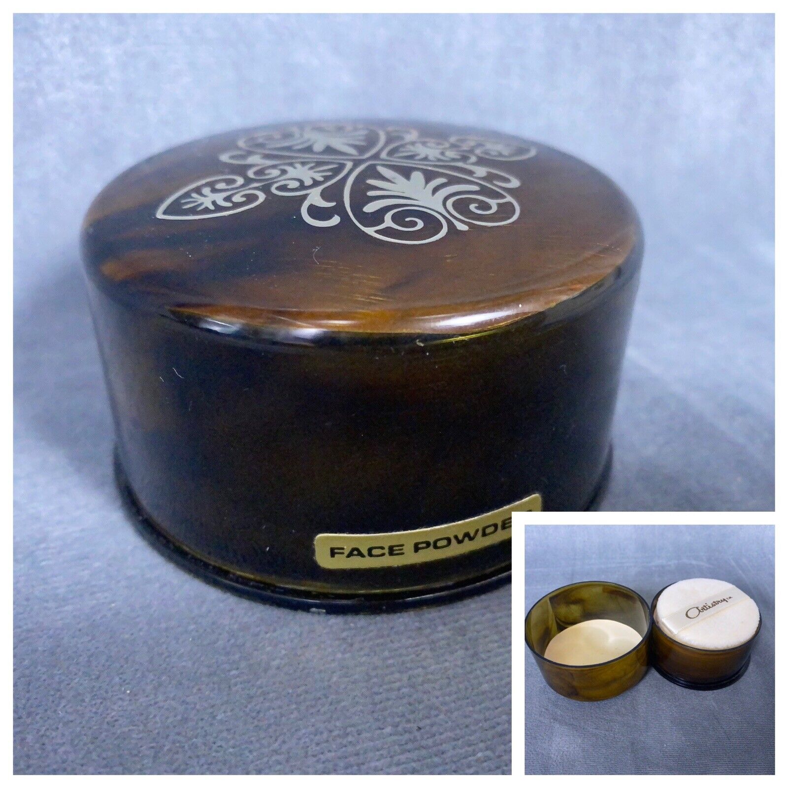 Vintage 1960's New NOS Artistry by Amway Finishing Face Powder Medium 1 oz Pouf