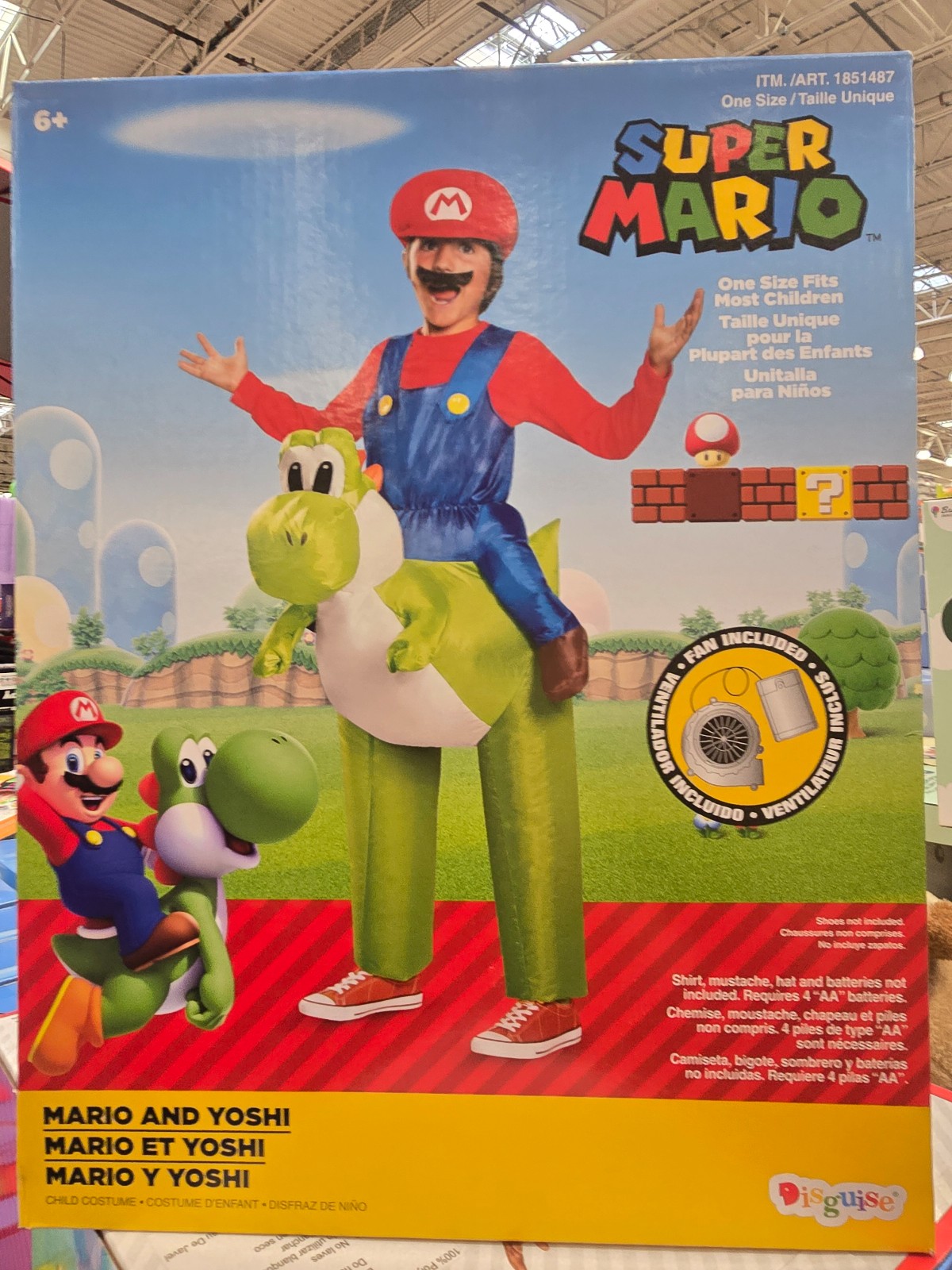 Yoshi Mario Inflatable Super Mario Movie Fancy Dress Halloween Child Costume New