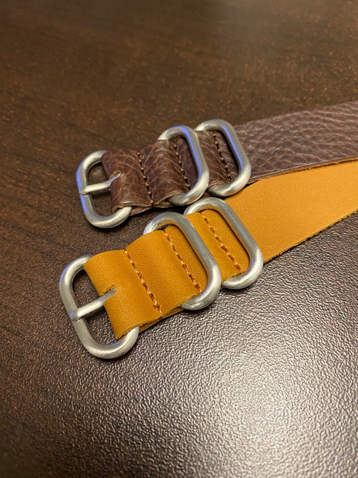 20mm Genuine Calf Leather ZULU Watch Band For Apple Watch, Omega, Seiko, Rolex