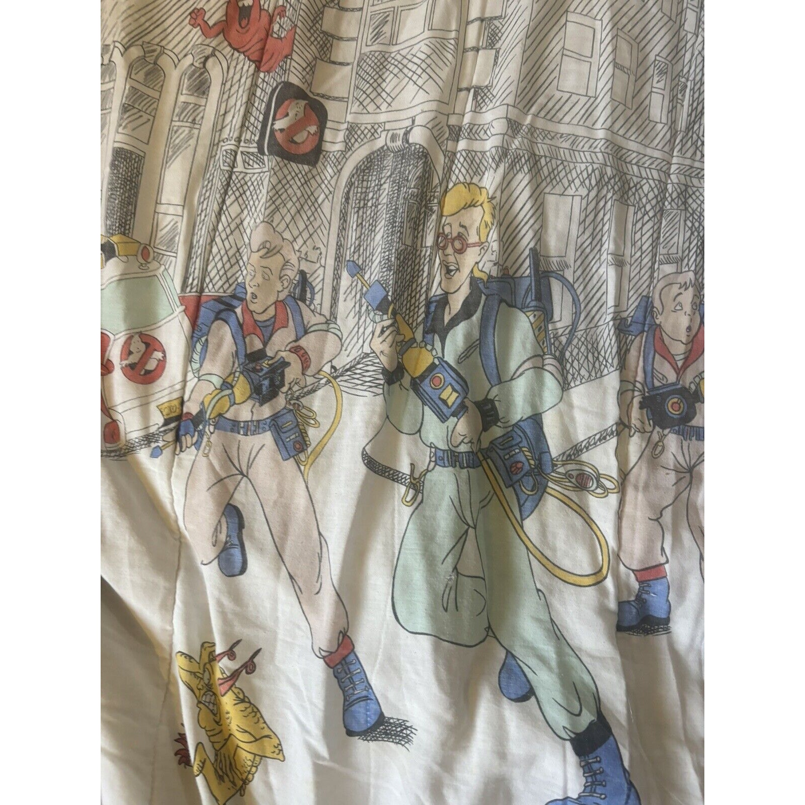 VTG 1983 Ghost Busters Twin Comforter Lots of Wear Bedding
