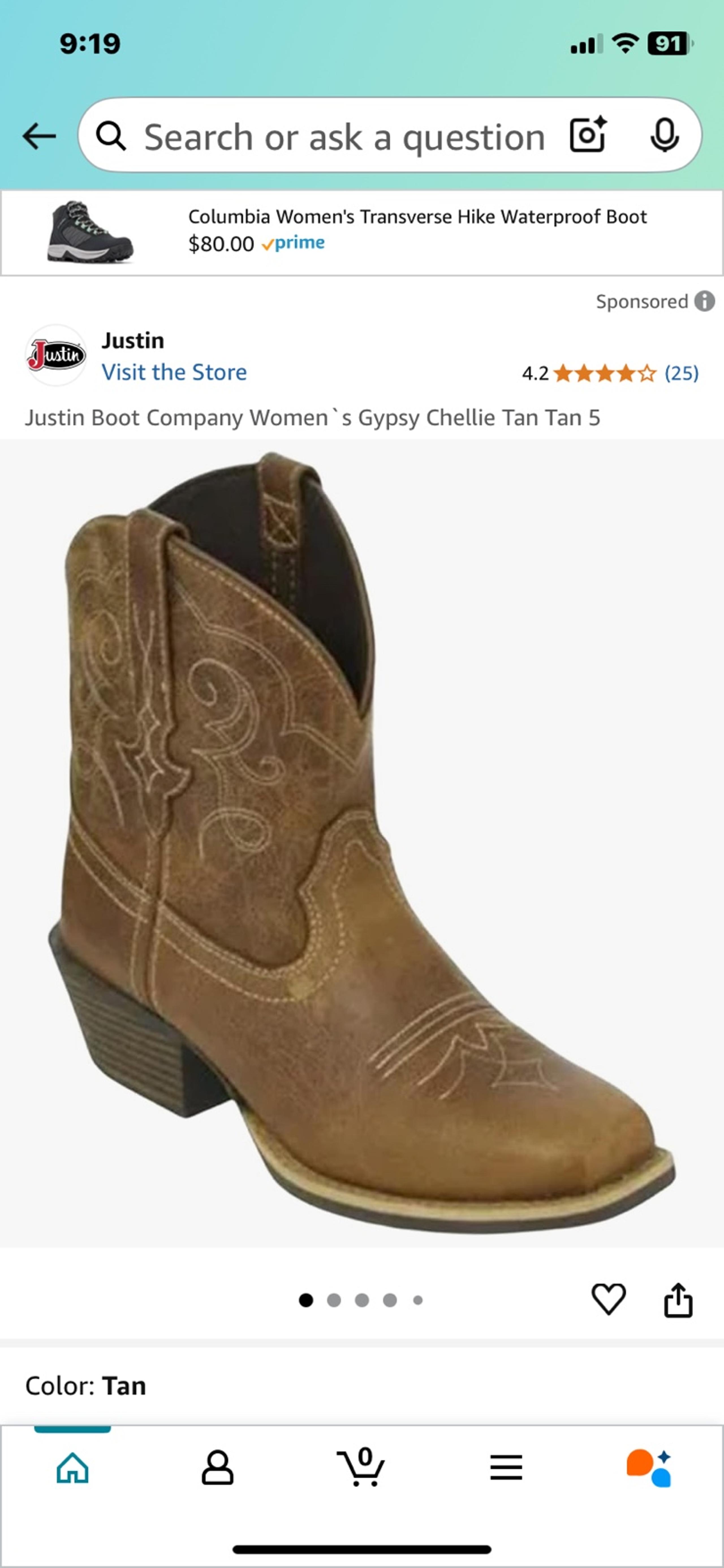 Justin Gypsy Boots Justin Boot Company Women`s Gypsy Chellie walnut color