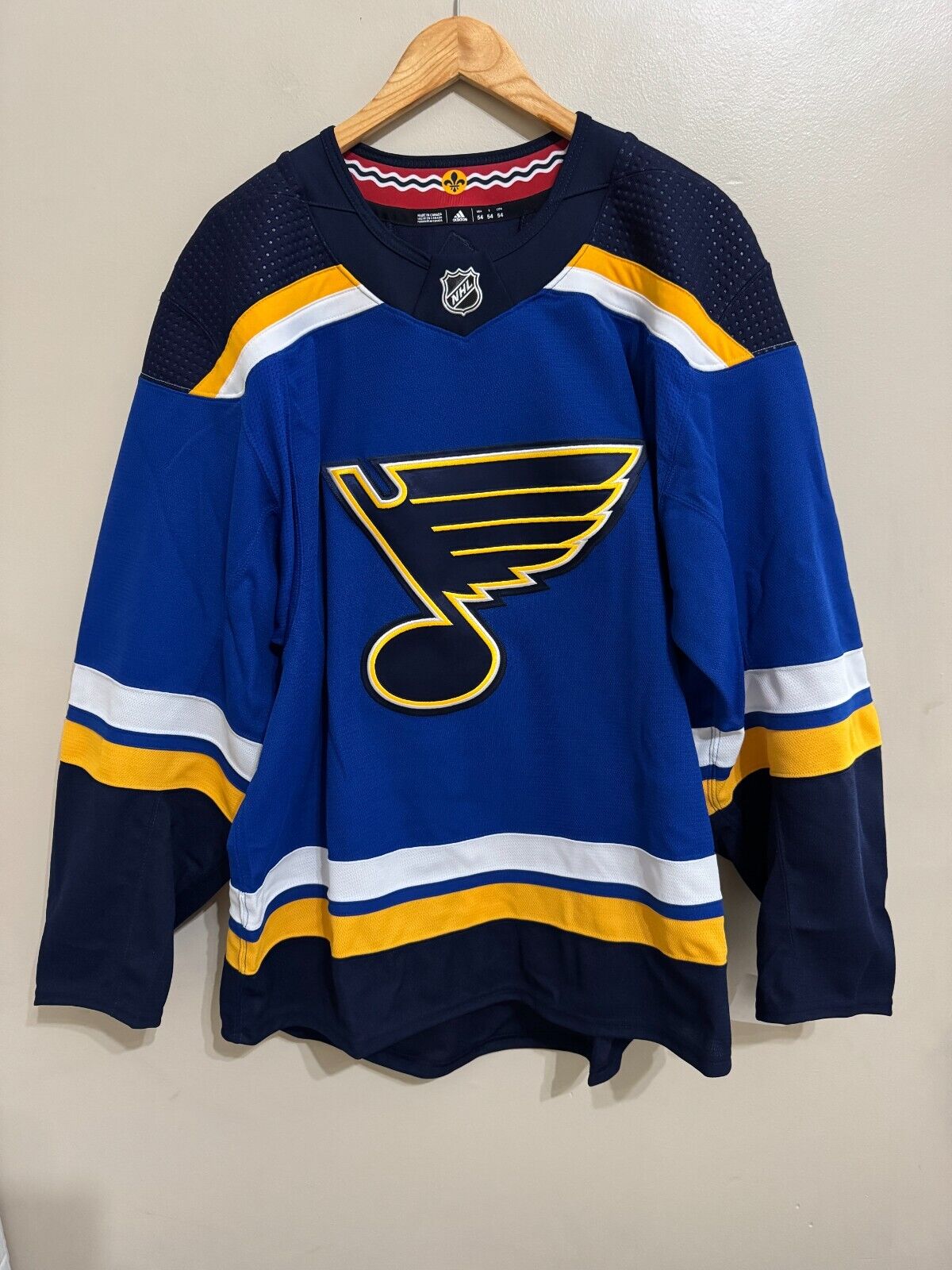 Adidas NHL St. Louis Blues Team Issue Authentic Pro Jersey MADE IN CANADA Men 54