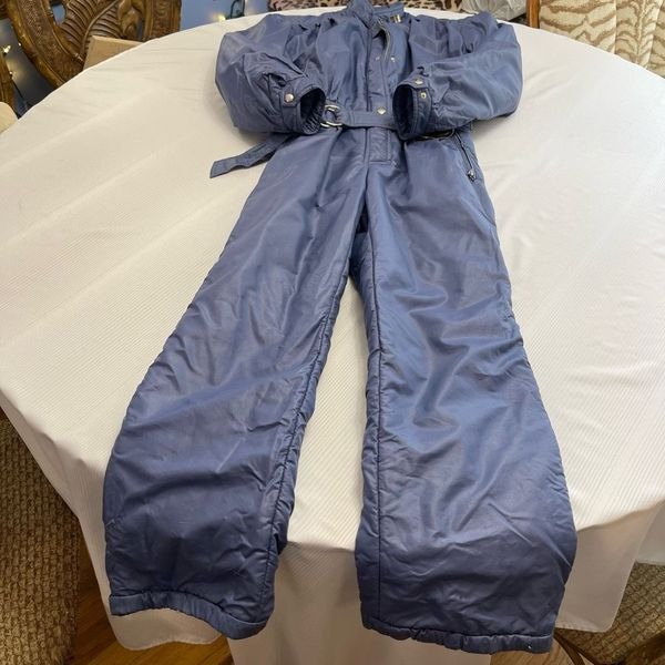 Bogner VTG Blue One Piece Snow Bib Ski Snow Suit Size 10