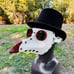 Steampunk White Doctor Mask & Top Hat