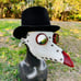 Steampunk White Doctor Mask & Top Hat