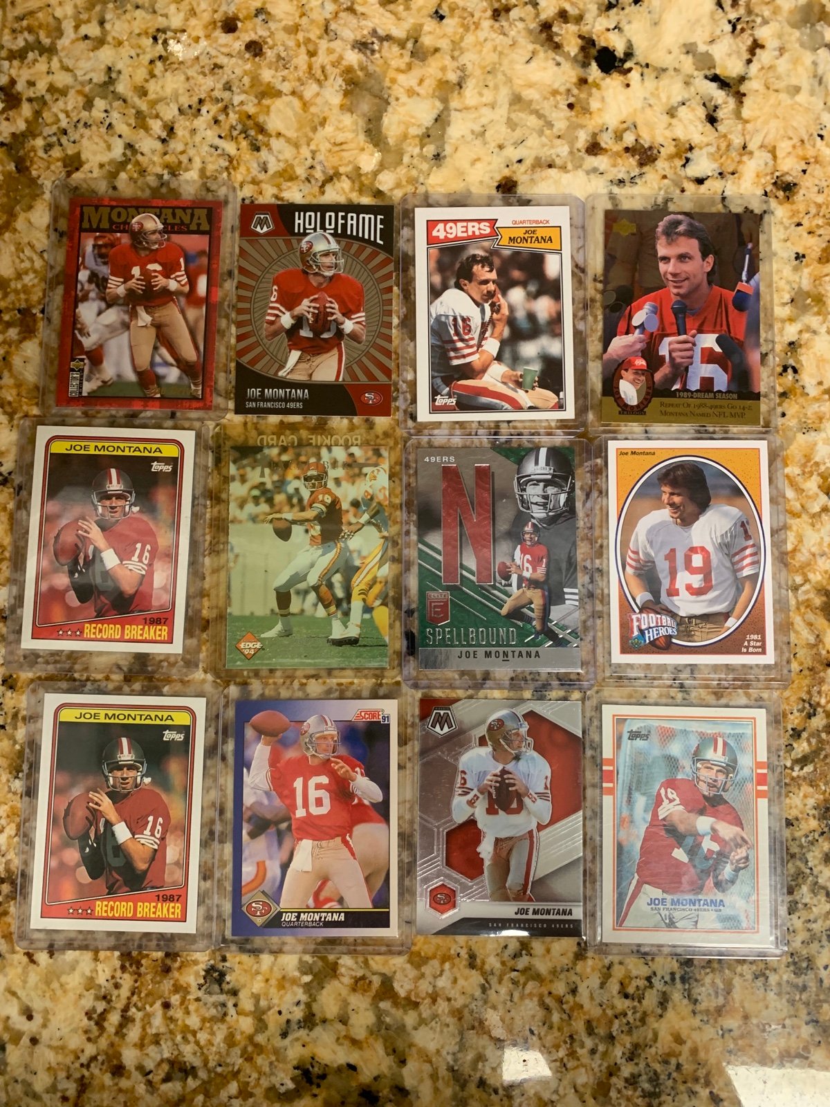 Joe Montana Football card lot