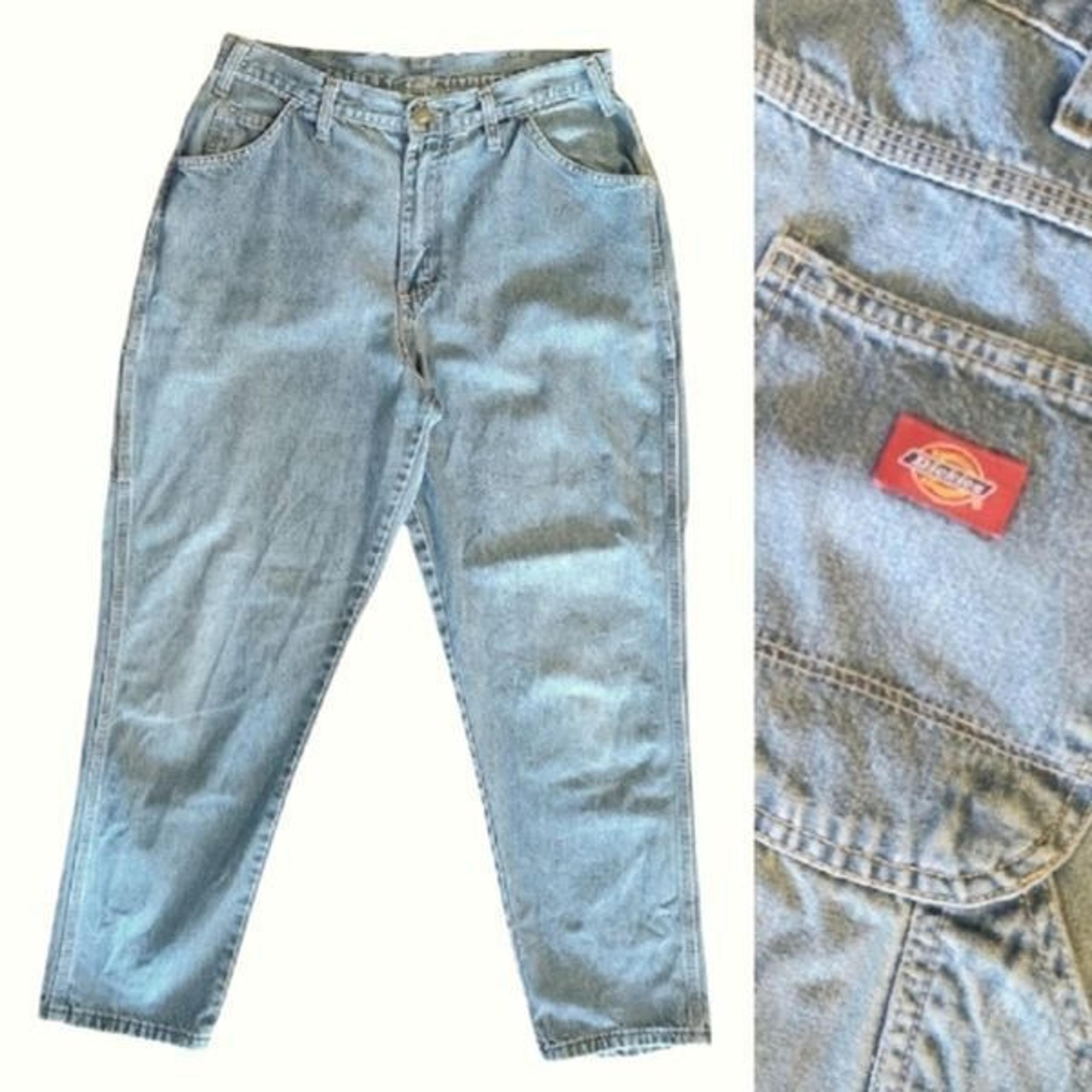 Dickies VTG High Waist Cargo Mom Jeans Size 14P *Fits Like Medium