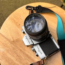 Minolta SRT-200 35mm SLR Film Camera with 135mm f2.8 Vivitar Lens
