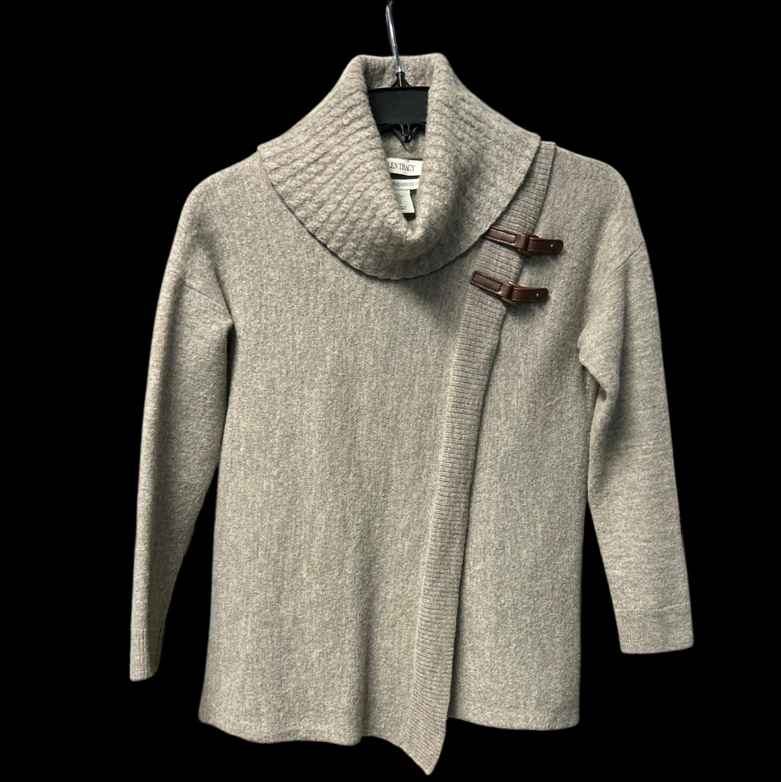 Ellen Tracy Women’s 100% Extra Fine Merino Wool Cowl Neck Sweater Size Small