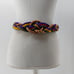 Vintage Macreme Braided Knotted Bohemian Multicolored Belt Small Medium