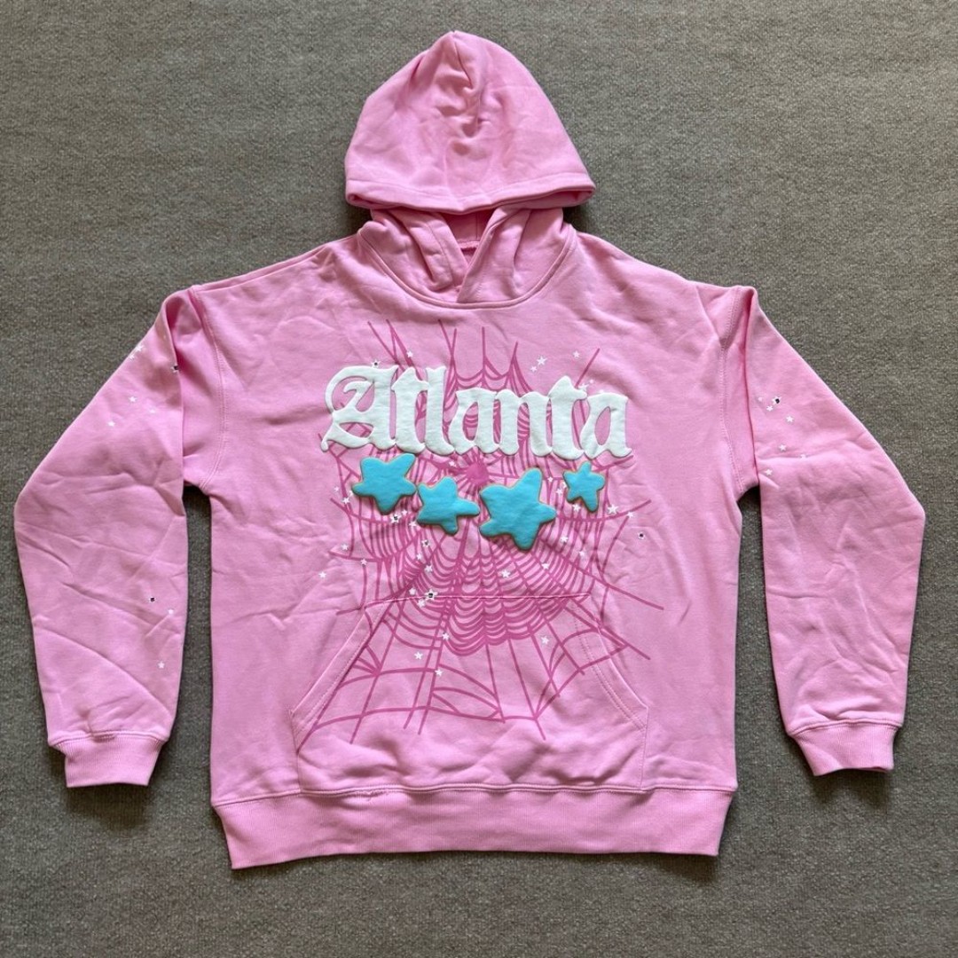 Sp5der Hoodie Atlanta Pink Size M