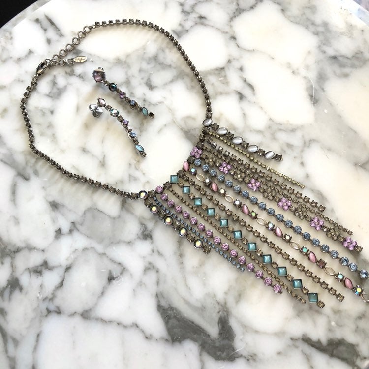 Sorrelli Fringe Statement Necklace + Ear