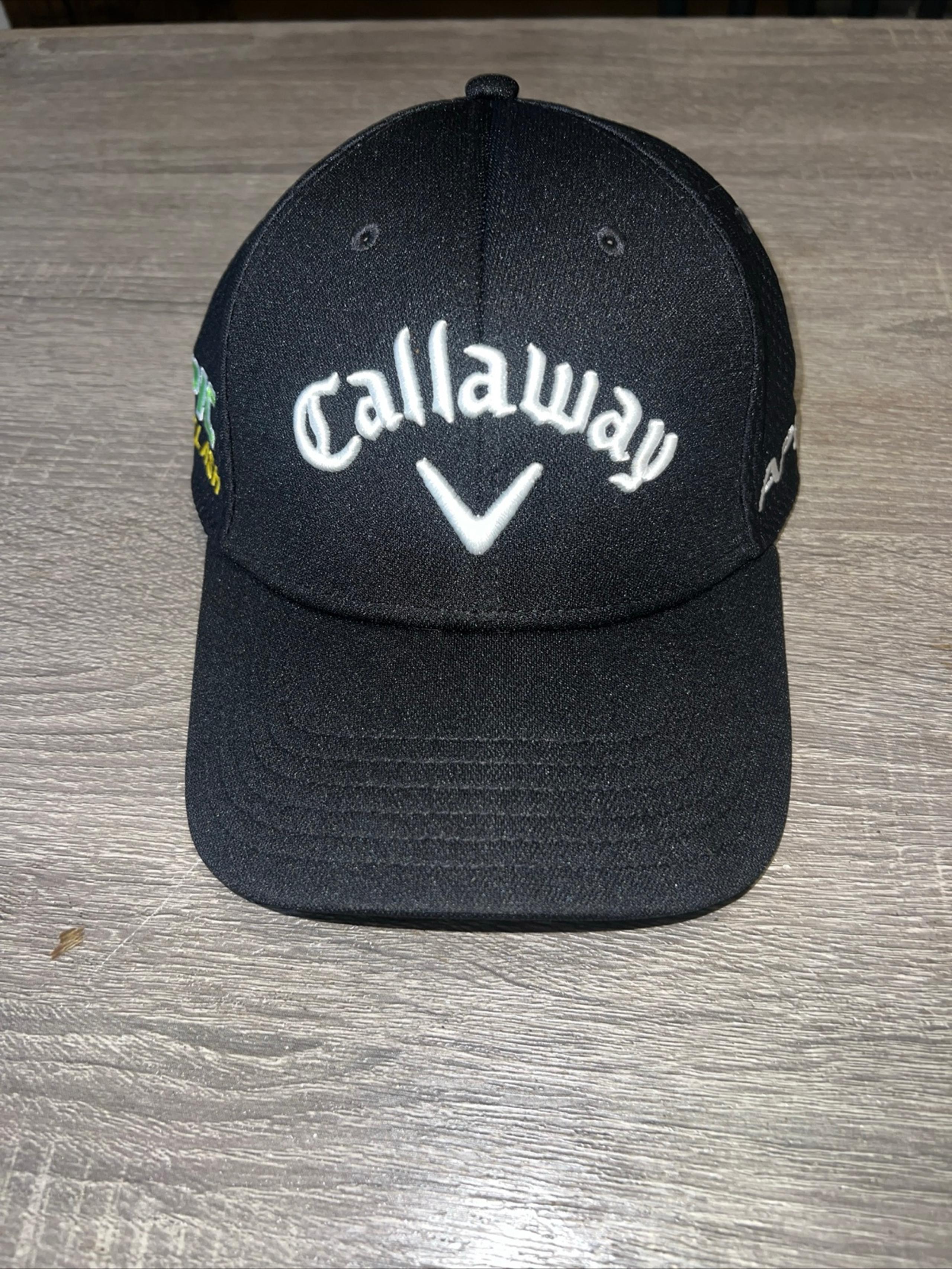 Callaway Odyssey Golf Mesh A-Flex Fitted Golf Black Hat Cap - Mens M/L  Apex