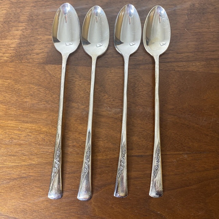 Wm Rogers Extra Plate IS 1938 REVELATION 7.5 Ice Tea Spoon Set.