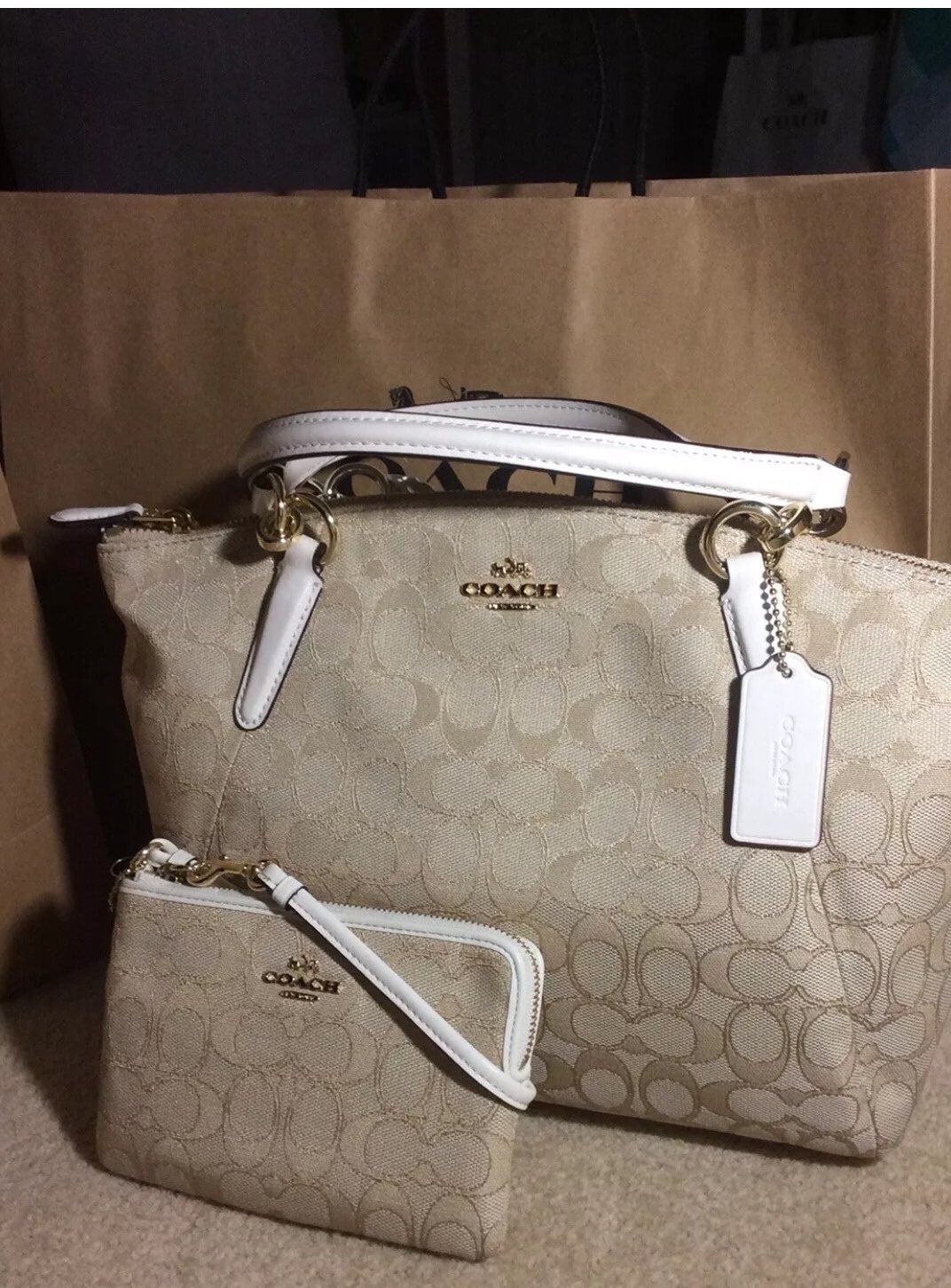 Coach Kelsey Satchel & Matching Wristlet
