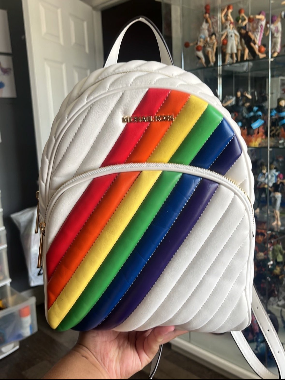 Michael Kors Rainbow Abbey Faux Leather Backpack