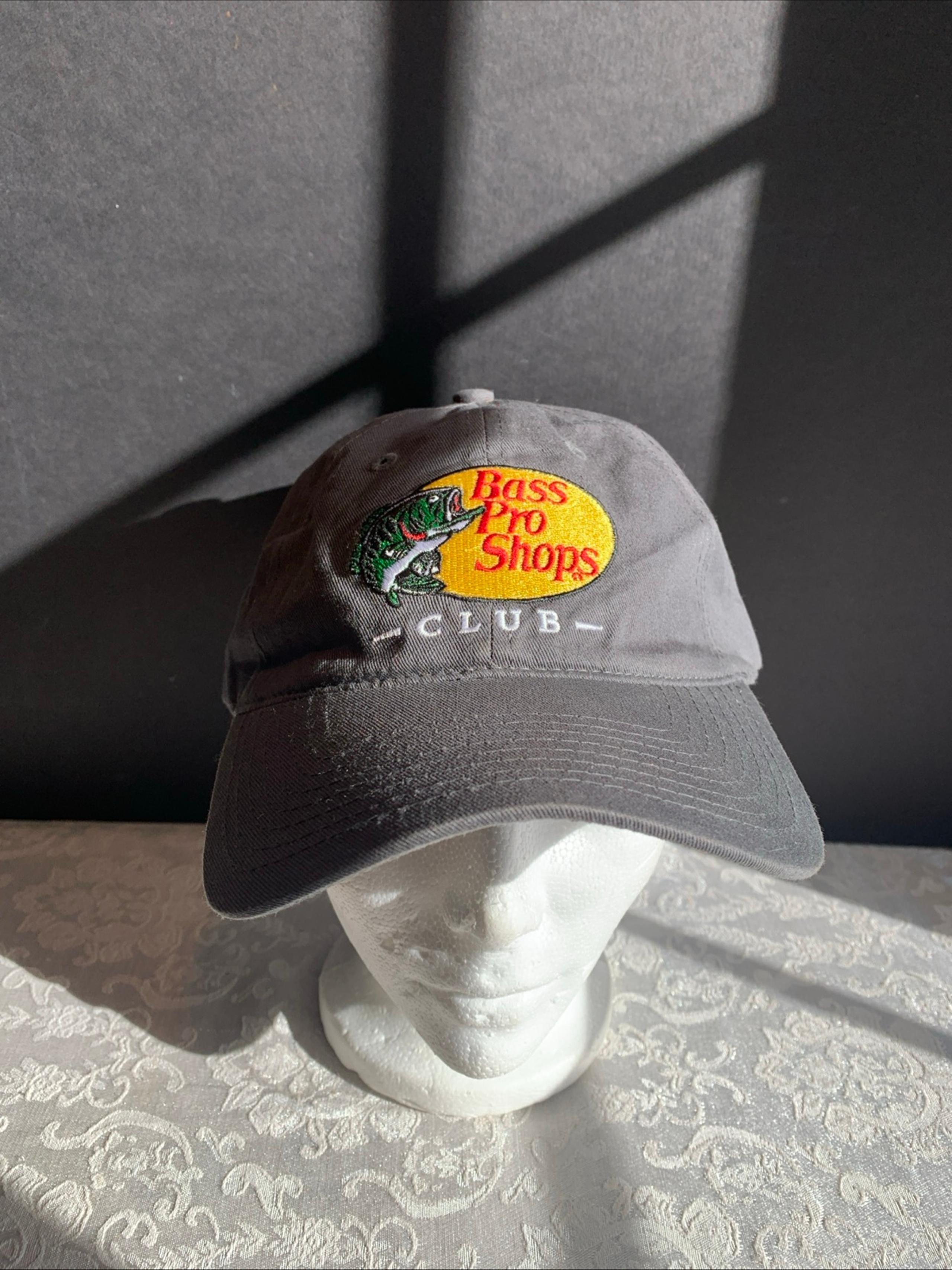 Bass Pro Shops Hat-Gray Adjustable Strap Back Cap Baseball Hat Bass Pro Club
