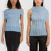 A. Roege Hove - Blue Structured Rib Knit Top - M/L - NWT