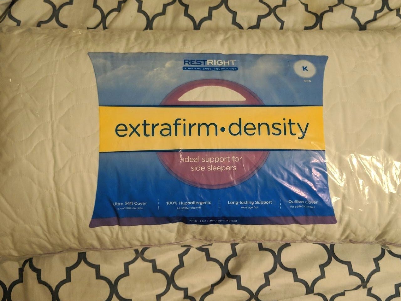 Extra firm king size pillow