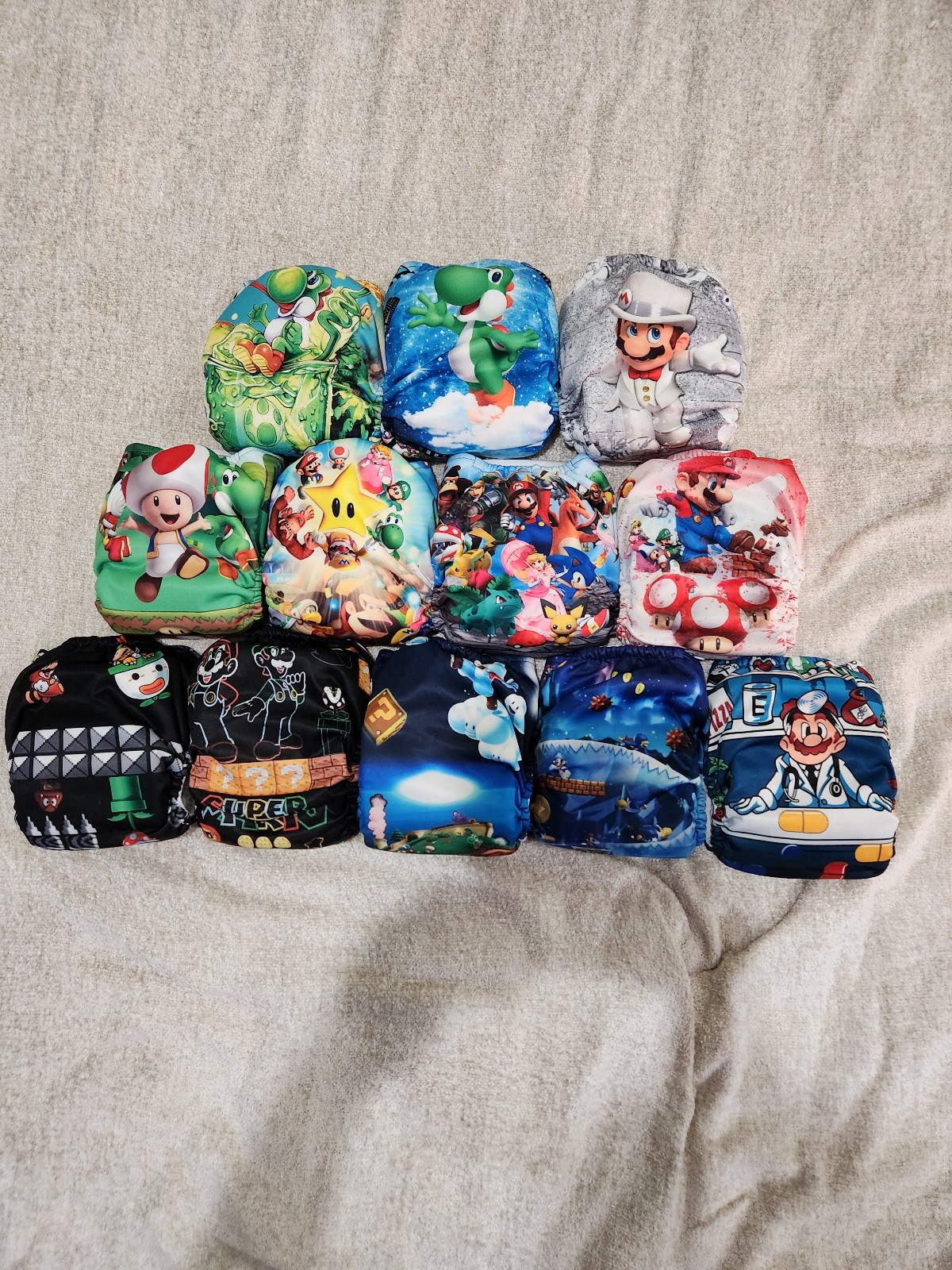 Super Mario Cloth Diaper Lot