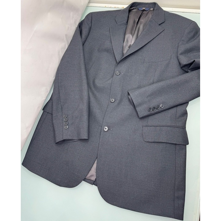 Brooks Brothers 346 Stretch Wool Men Blazer Suit Jacket 45L 3 Button Gray