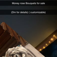 Handmade rose money bouquet