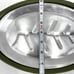 Vintage Steak Meat Serving Plates Set of 4 Aluminum Tray With Plastic Holder MCM