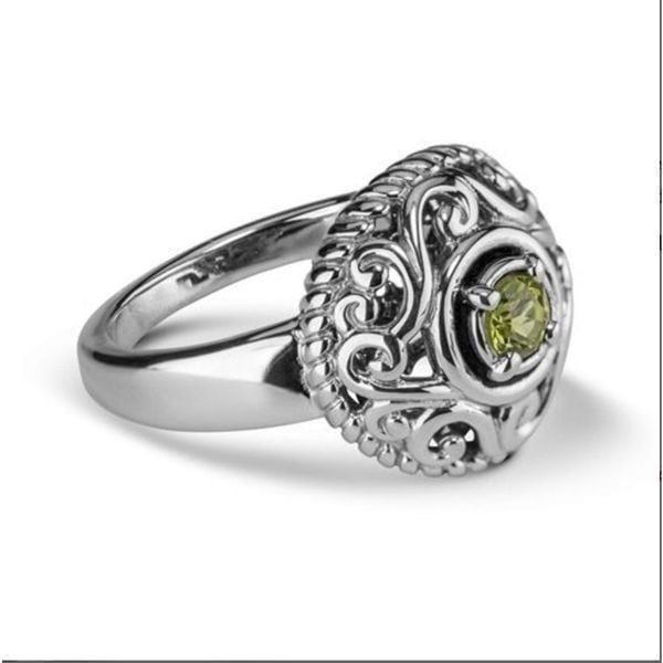NEW~Carolyn Pollack Genuine Peridot Gemstone Filigree Ring Sz 5~925 Sterling