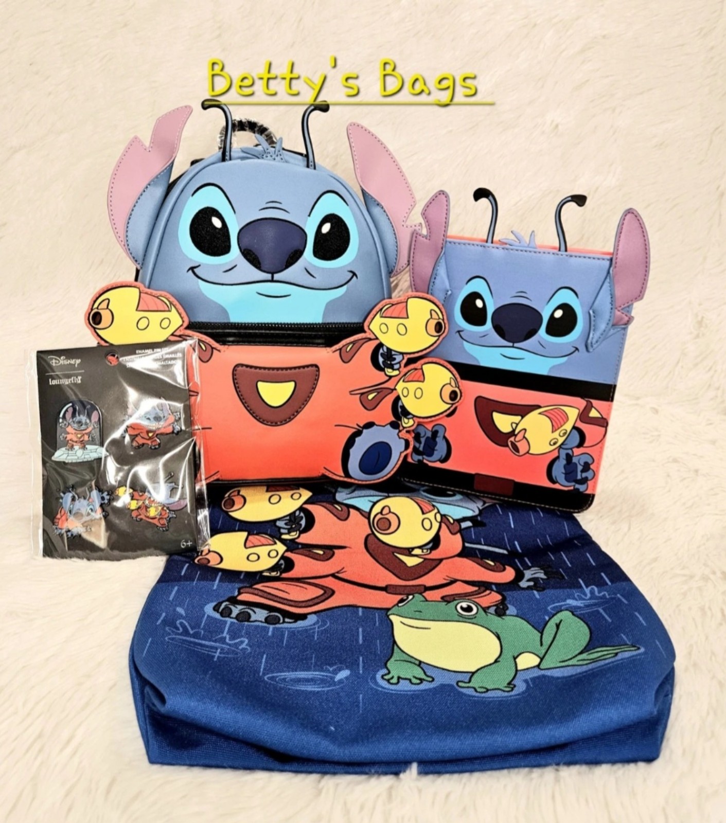 Loungefly Disney Stitch Space Suit Backpack Bundle