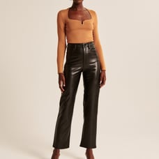Abercrombie Vegan Leather Ankle Pants