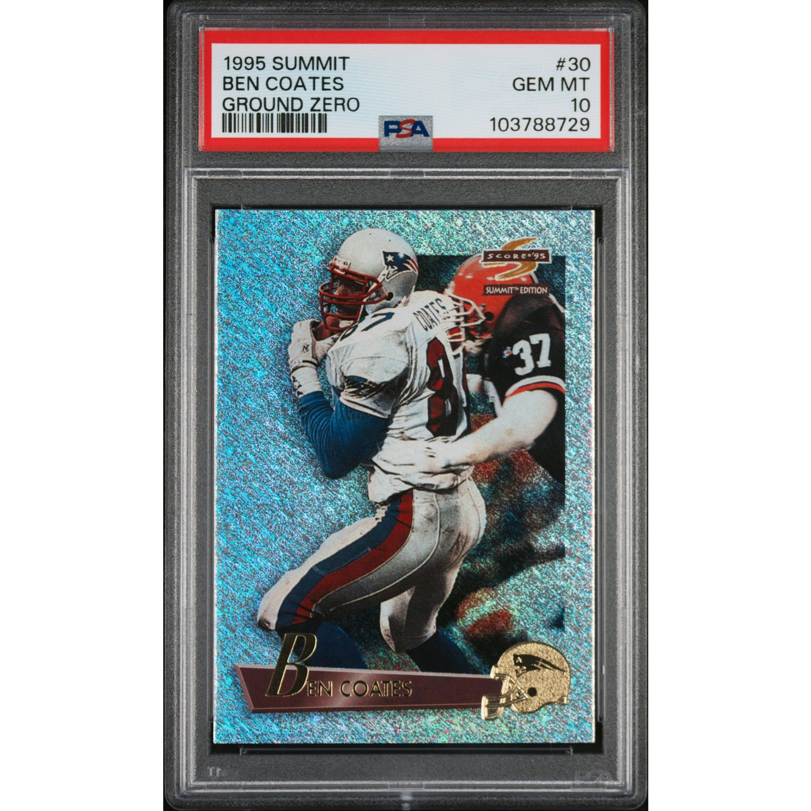 1995 Score Summit Ground Zero #30 Ben Coates PSA 10 New England Patriots - Pop 1