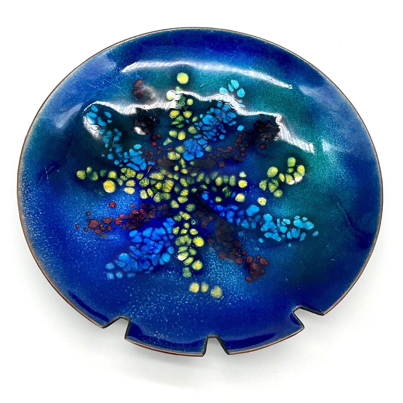 Bovano Enamel Dish Trinket Bowl Handcrafted MCM Ash Tray Catch all