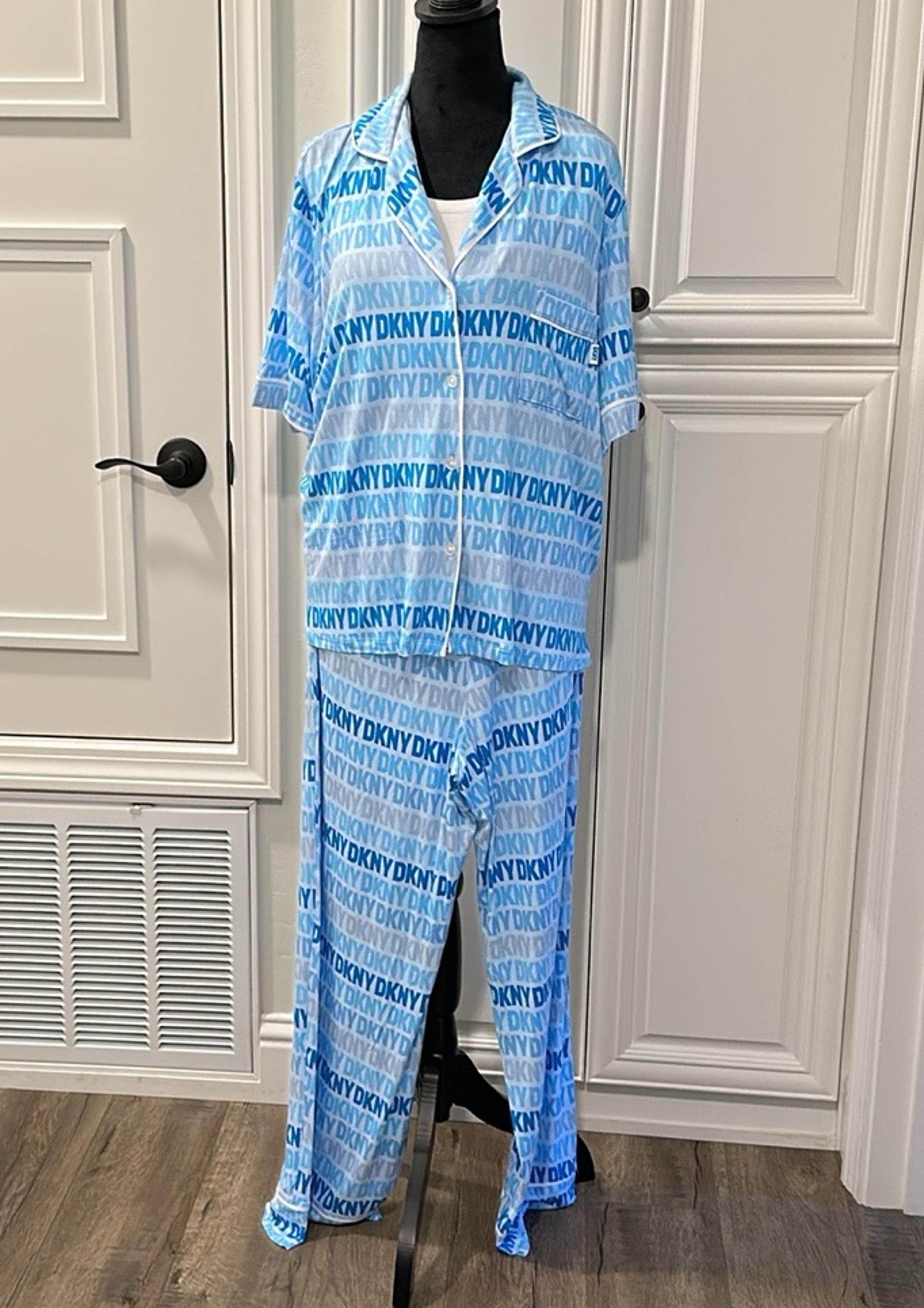 DKNY Blue and Grey short sleeve logo
Pajama Set