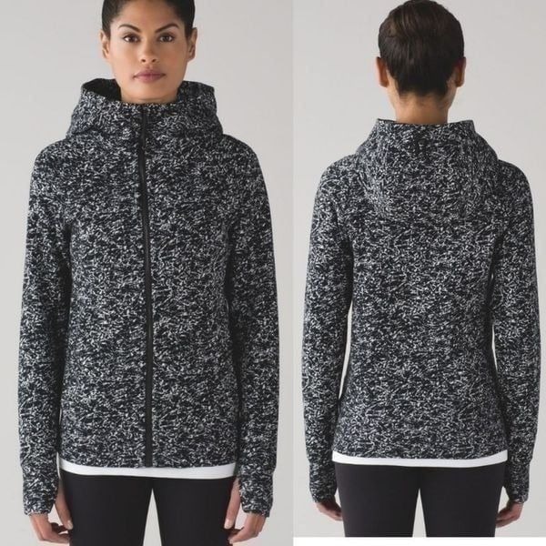 Lululemon Scuba Hoodie IVIced Wave White Black / Black 8