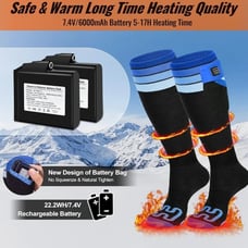 Heated Socks , rechargeable, 5 temperature levels