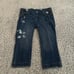 vintage 90s semi low rise skull grunge jeans