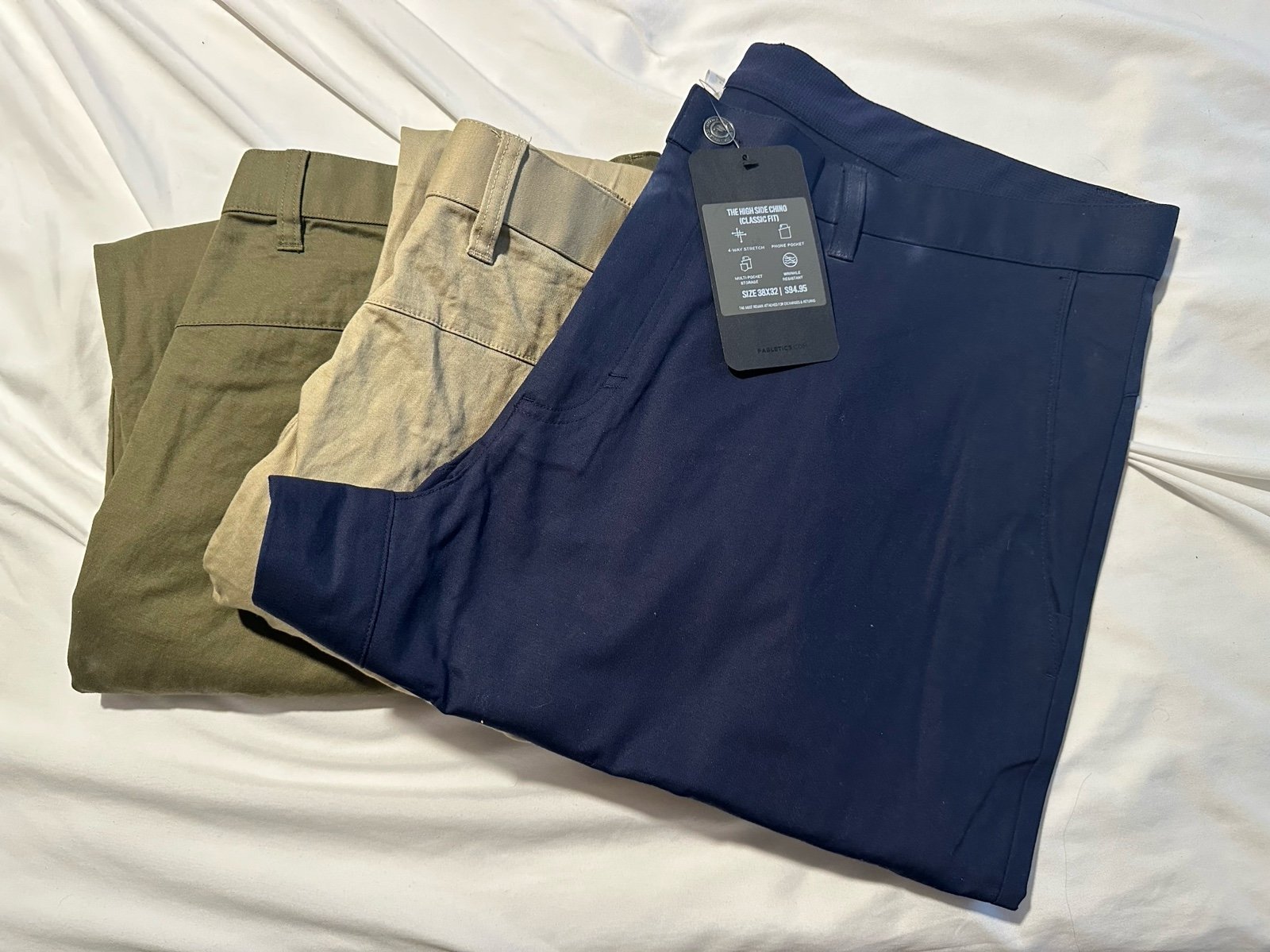 Fabletics High Side Chinos x3 size 38x32
