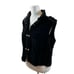 Vintage Y2K Black Velour Vest With Double Gold Buttons Size Large/XL