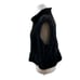 Vintage Y2K Black Velour Vest With Double Gold Buttons Size Large/XL
