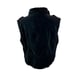 Vintage Y2K Black Velour Vest With Double Gold Buttons Size Large/XL