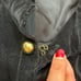 Vintage Y2K Black Velour Vest With Double Gold Buttons Size Large/XL